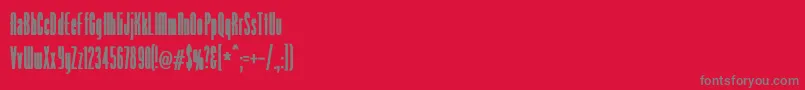 Police VenusNormalBold – polices grises sur fond rouge