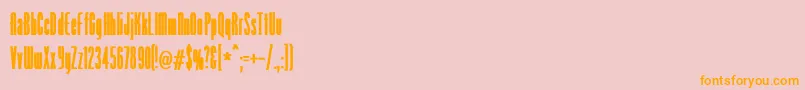 VenusNormalBold Font – Orange Fonts on Pink Background