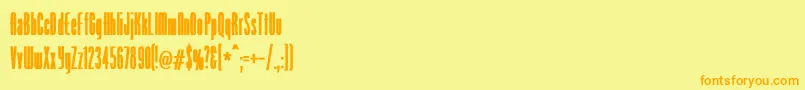 VenusNormalBold Font – Orange Fonts on Yellow Background