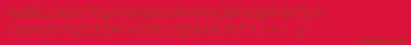 LunasansLightitalic Font – Brown Fonts on Red Background