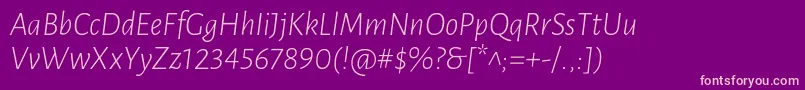 LunasansLightitalic Font – Pink Fonts on Purple Background