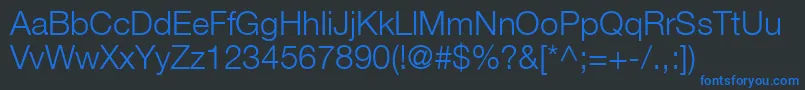 ContextRepriseLightSsiLight Font – Blue Fonts on Black Background
