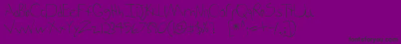 Gabby Font – Black Fonts on Purple Background