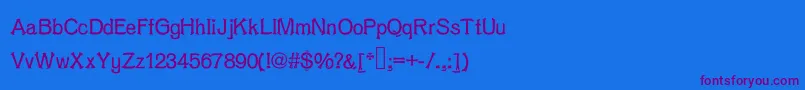 Shrimpfriedriceno1 Font – Purple Fonts on Blue Background