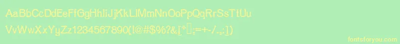 Shrimpfriedriceno1 Font – Yellow Fonts on Green Background