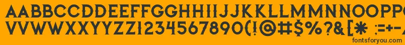 Jibrilregular Font – Black Fonts on Orange Background