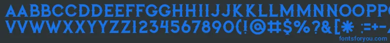 Jibrilregular Font – Blue Fonts on Black Background