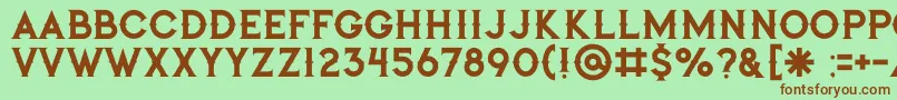 Jibrilregular Font – Brown Fonts on Green Background