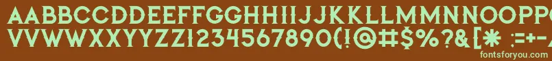 Jibrilregular Font – Green Fonts on Brown Background