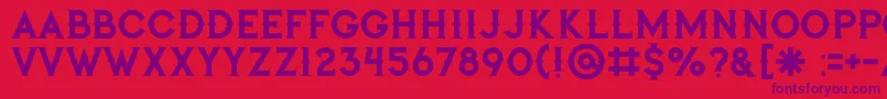 Jibrilregular Font – Purple Fonts on Red Background