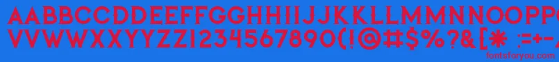 Fonte Jibrilregular – fontes vermelhas em um fundo azul