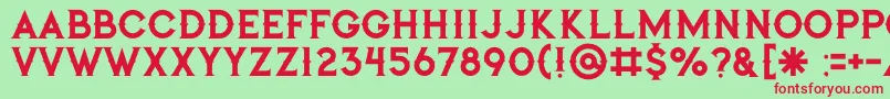 Jibrilregular Font – Red Fonts on Green Background