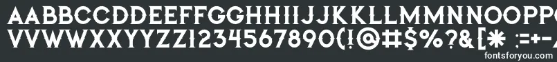 フォントJibrilregular – 白い文字