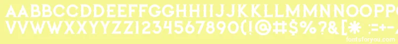 Jibrilregular Font – White Fonts on Yellow Background