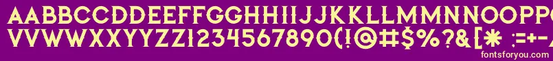 Jibrilregular Font – Yellow Fonts on Purple Background