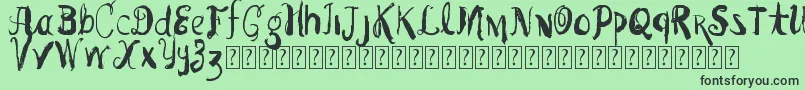 VtksPedraBruta Font – Black Fonts on Green Background