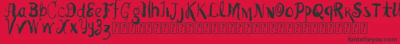 VtksPedraBruta Font – Black Fonts on Red Background