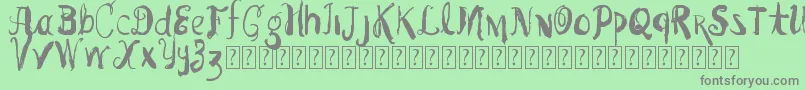 VtksPedraBruta Font – Gray Fonts on Green Background