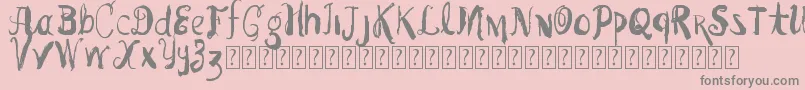 VtksPedraBruta Font – Gray Fonts on Pink Background