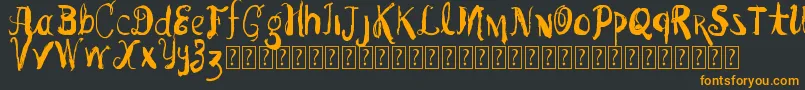 VtksPedraBruta Font – Orange Fonts on Black Background