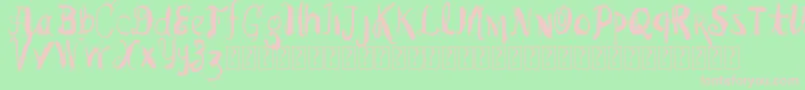 VtksPedraBruta Font – Pink Fonts on Green Background