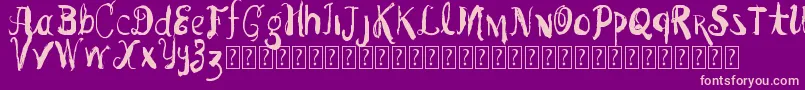 VtksPedraBruta Font – Pink Fonts on Purple Background