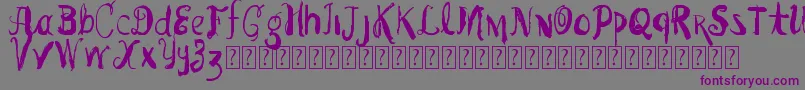 VtksPedraBruta Font – Purple Fonts on Gray Background