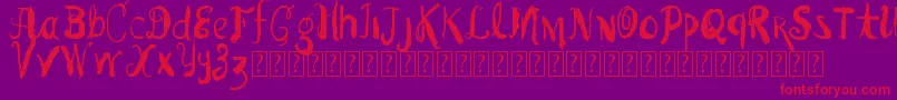 VtksPedraBruta Font – Red Fonts on Purple Background