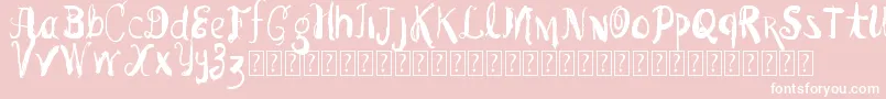 VtksPedraBruta Font – White Fonts on Pink Background