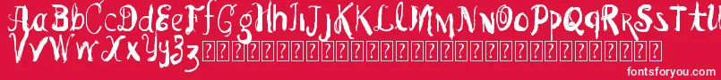 VtksPedraBruta Font – White Fonts on Red Background