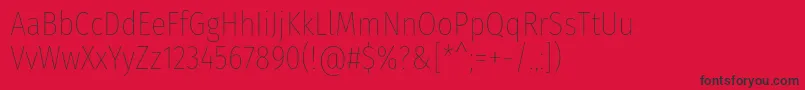 FirasanscondensedThin Font – Black Fonts on Red Background