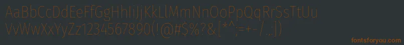 Шрифт FirasanscondensedThin – коричневые шрифты на чёрном фоне