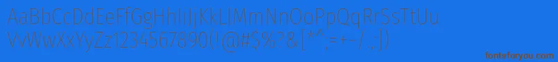 FirasanscondensedThin Font – Brown Fonts on Blue Background