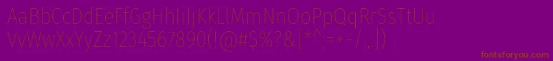 FirasanscondensedThin Font – Brown Fonts on Purple Background