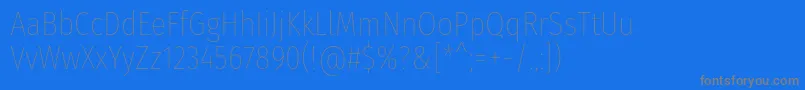 FirasanscondensedThin Font – Gray Fonts on Blue Background