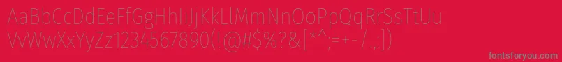 FirasanscondensedThin Font – Gray Fonts on Red Background