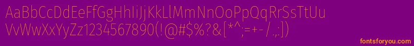 Шрифт FirasanscondensedThin – оранжевые шрифты на фиолетовом фоне