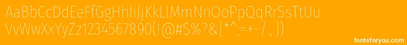 FirasanscondensedThin Font – White Fonts on Orange Background