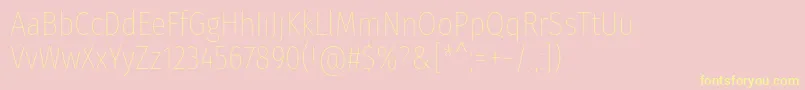 FirasanscondensedThin Font – Yellow Fonts on Pink Background