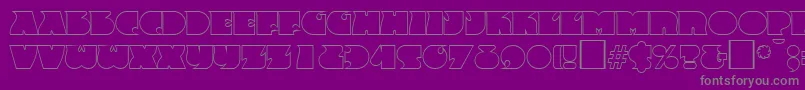 fuente FrenzyoutlineRegular – Fuentes Grises Sobre Fondo Morado