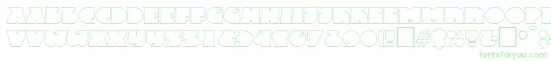 FrenzyoutlineRegular-Schriftart – Grüne Schriften