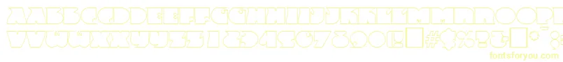 FrenzyoutlineRegular-Schriftart – Gelbe Schriften