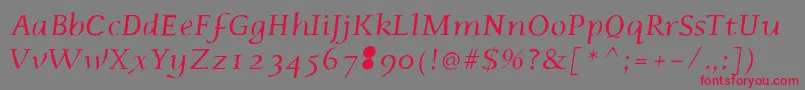 Phaedrusitalic Font – Red Fonts on Gray Background