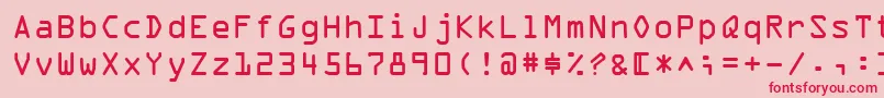 Ocraext Font – Red Fonts on Pink Background