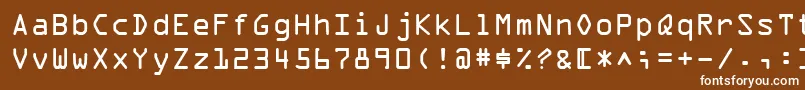 Ocraext Font – White Fonts on Brown Background