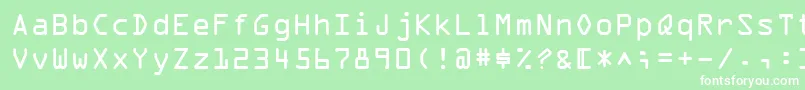Ocraext Font – White Fonts on Green Background