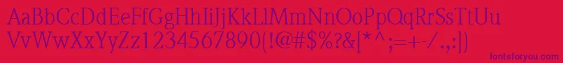 QuintessenceSsi Font – Purple Fonts on Red Background