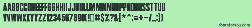 Zentropa Font – Black Fonts on Green Background