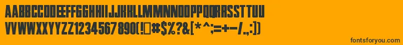 Zentropa Font – Black Fonts on Orange Background