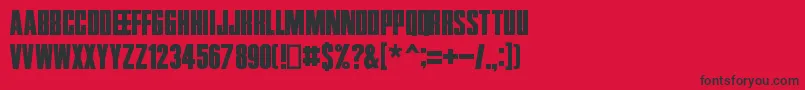 Zentropa Font – Black Fonts on Red Background